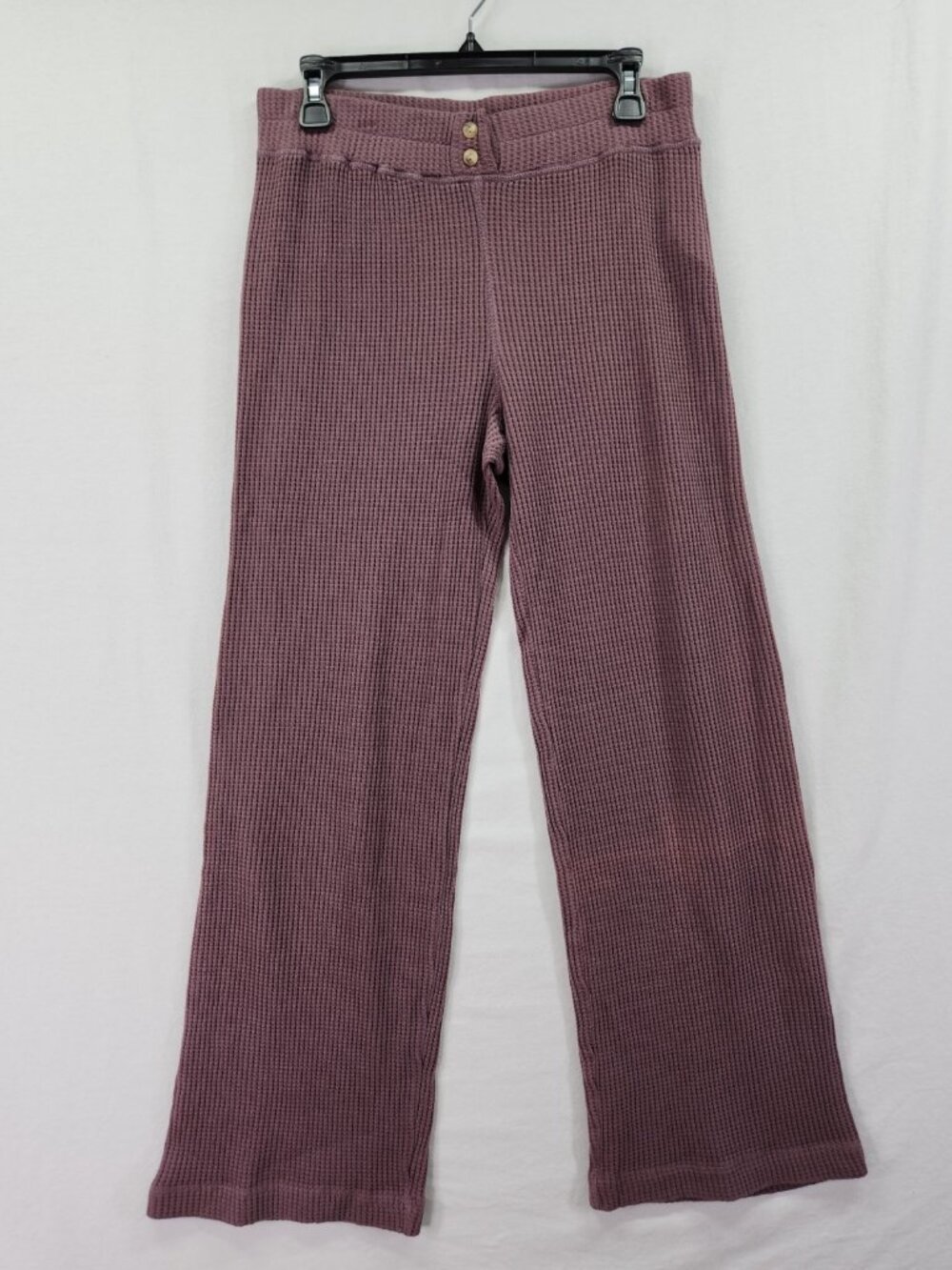 Faherty Womens Small Apres Waffle Knit Pants Dusty Purple Thermal Lounge Pants